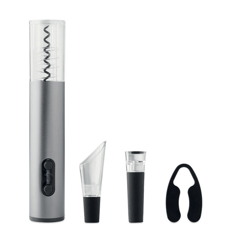 Wine set with electric bottle opener