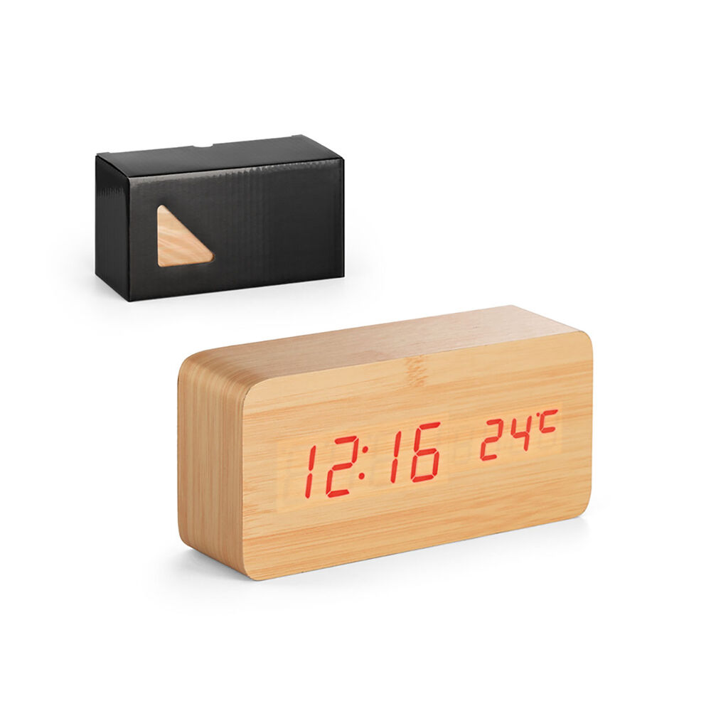 Wood Desk Clock with box