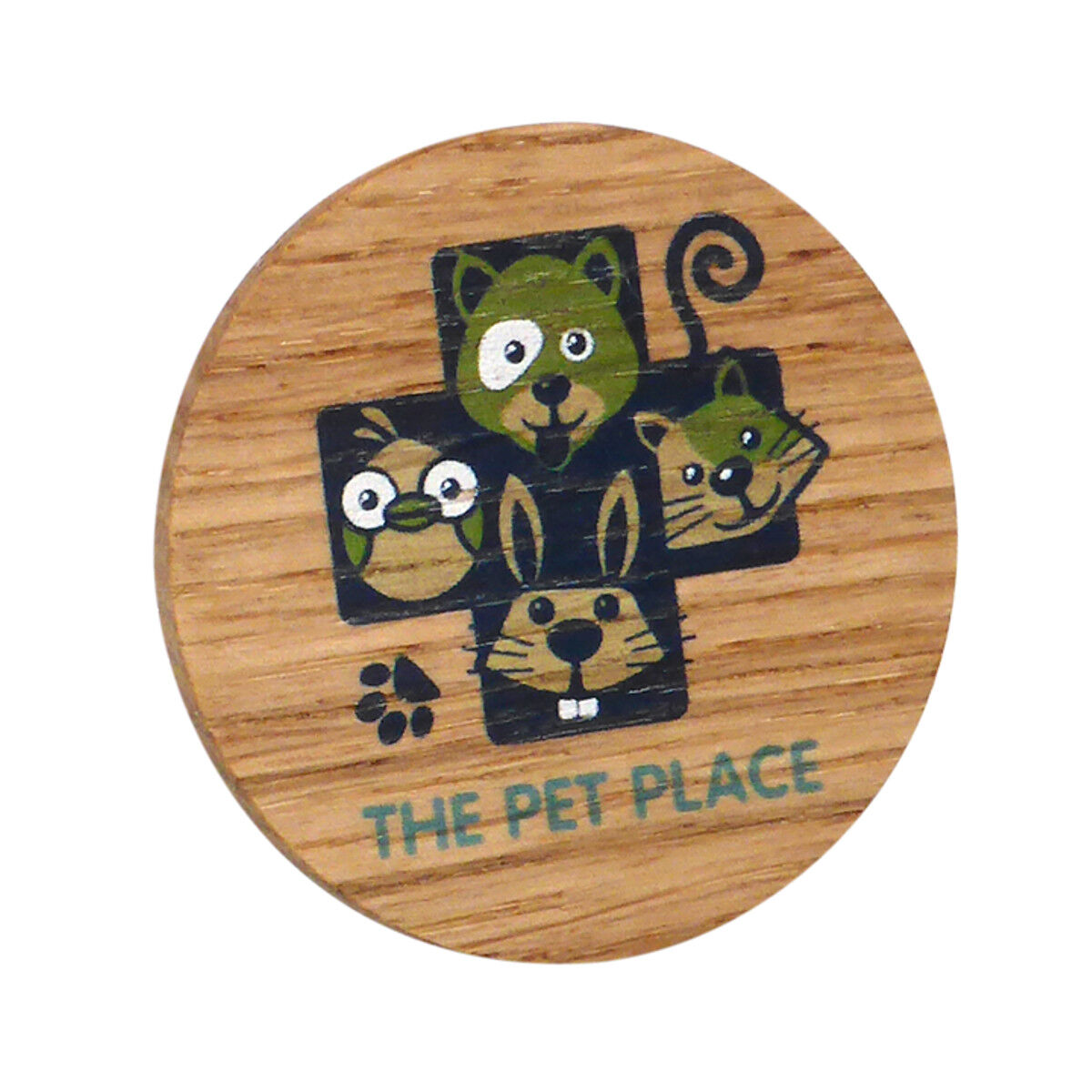 Wood Promotional Badges (sample branding)