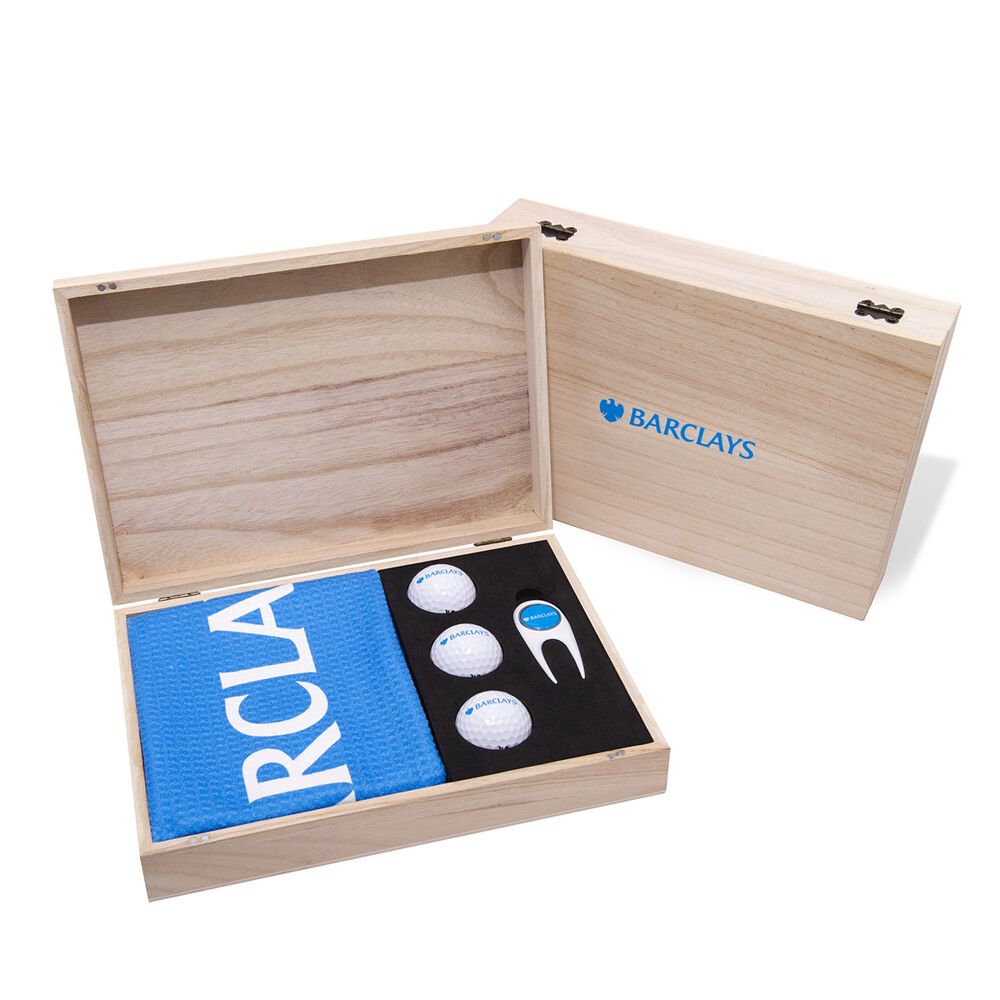 Wooden Golf Presentation Box