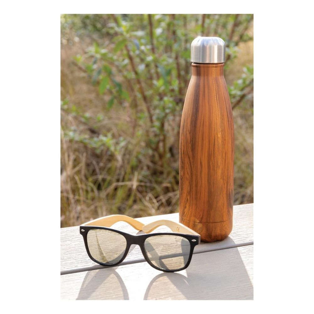 Wooden Effect Insulated Bottle