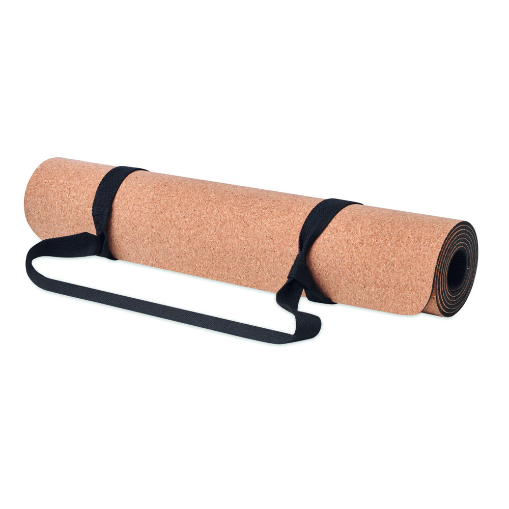 Yoga mat made of cork material