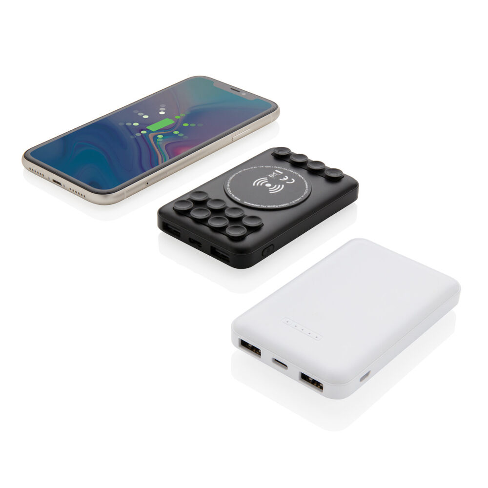5000 mAh Wireless Powerbank (black or white colour)