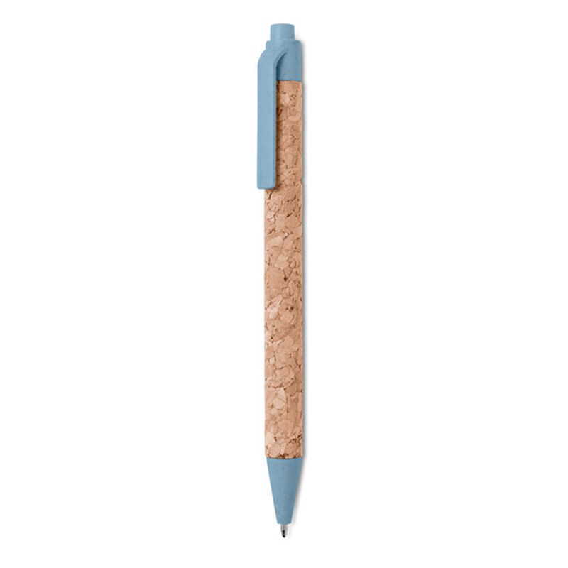 Pen with Cork Light Blue