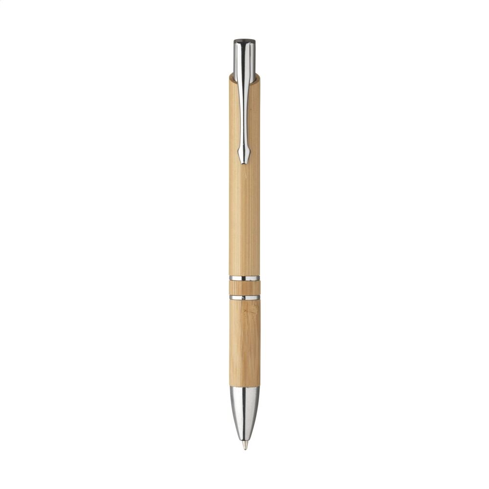Bamboo Ballpen With Chrome Trim