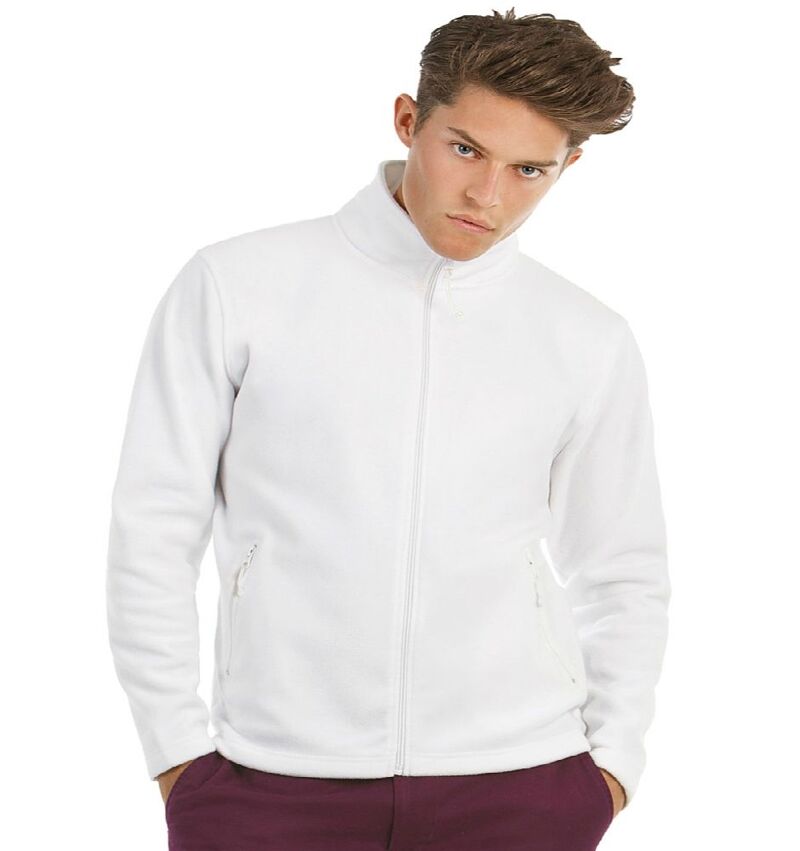 B&C Fleece Jacket Mens (White) B&C Fleece Jacket Mens (White)