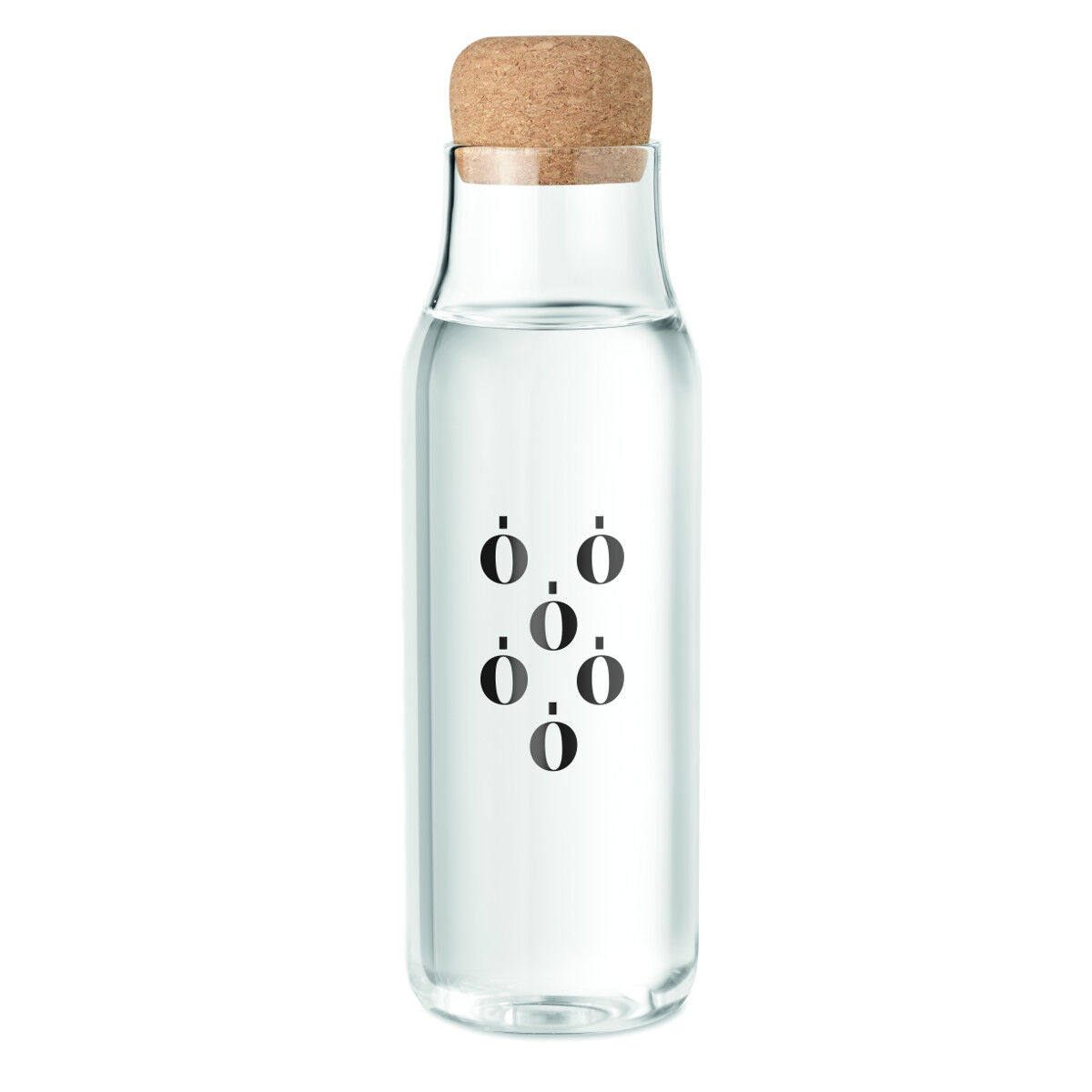  Glass Decanter water bottle with a cork lid (sample branding)