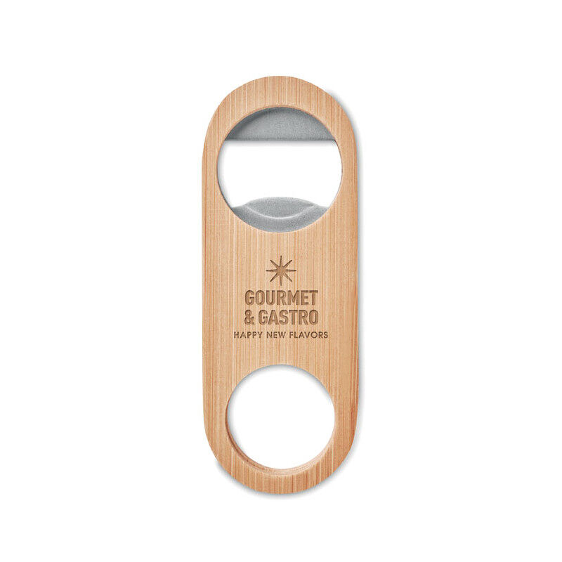 Bottle Opener in Stainless Steel with Cork Handle (sample branding)