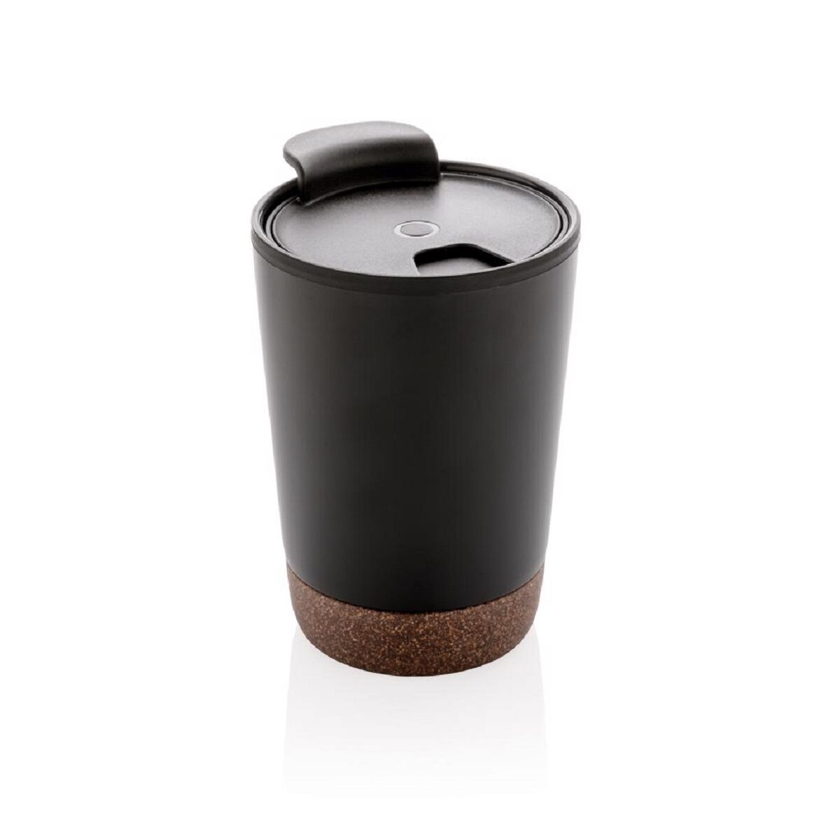 Stainless Steel Cork Coffee Tumbler black