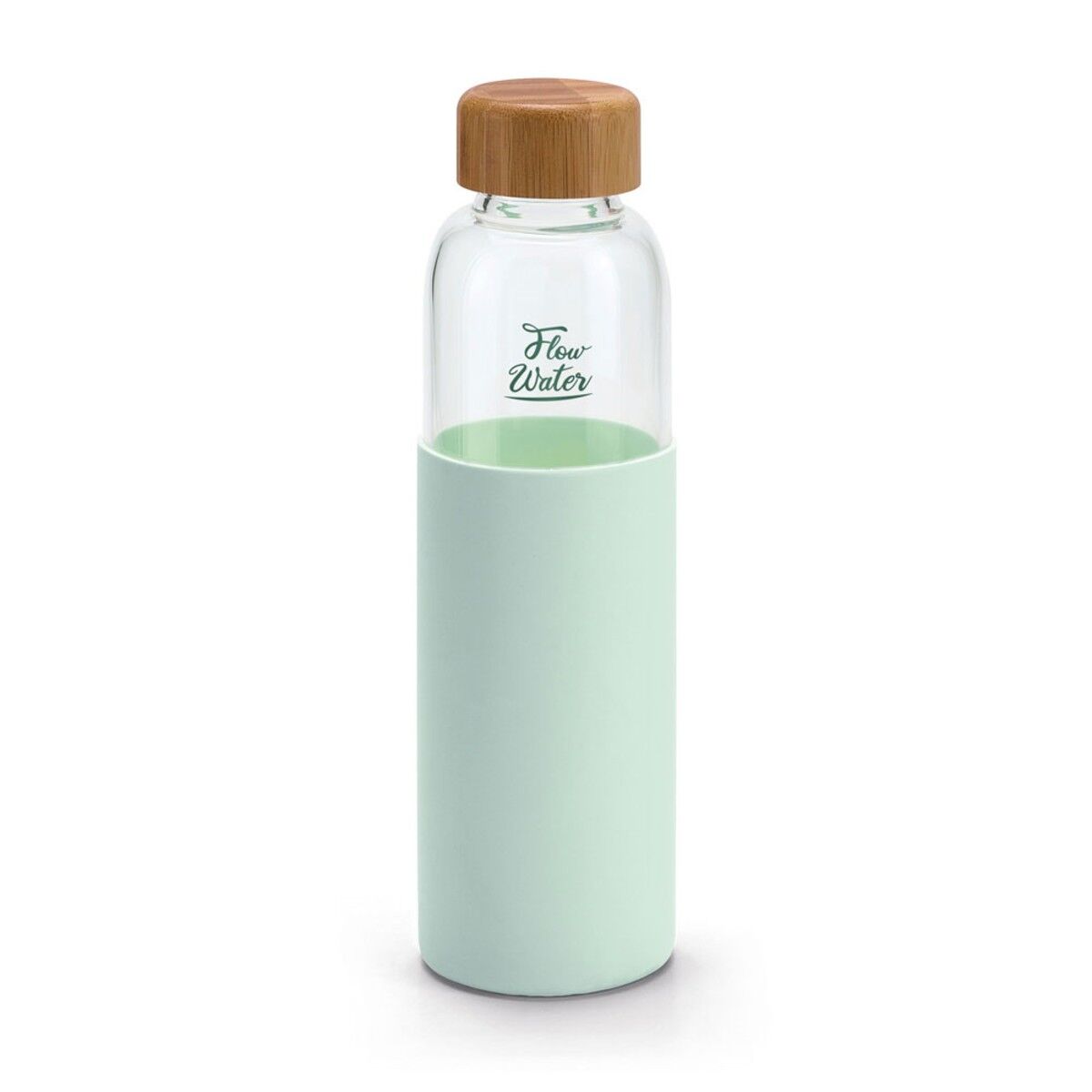 Glass Bottle with Bamboo Lid & Silicone Sleeve