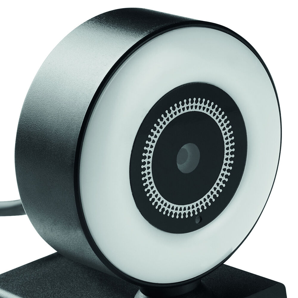 HD Webcam with Ring Light and Mic