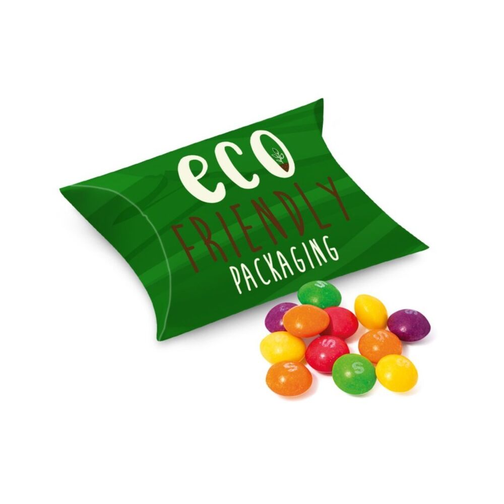 Biodegradable  Card Pouch filled with Skittles