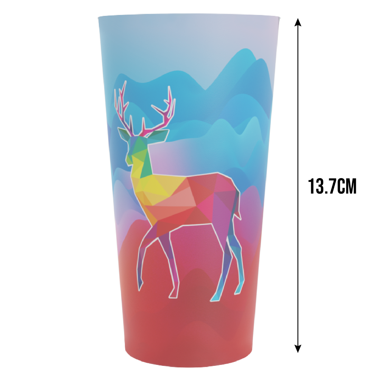 Full colour large translucent cup