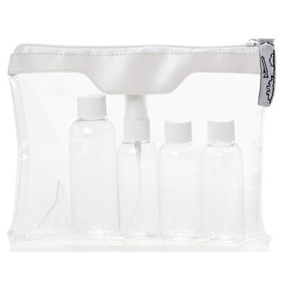 Airline Travel Bag with Plastic Bottles Airline Travel Bag with Plastic Bottles