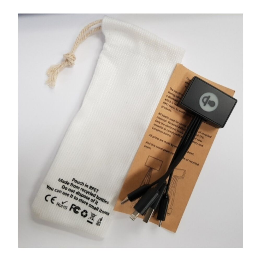 Light Up Recycled Multi Charger Cable recycled packaging