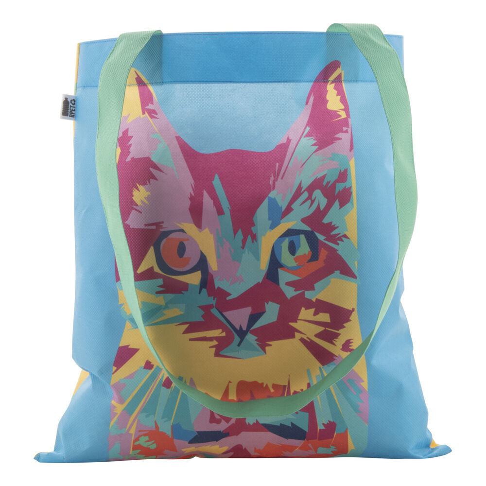 rPET custom shopping bag with long handles (sample branding)
