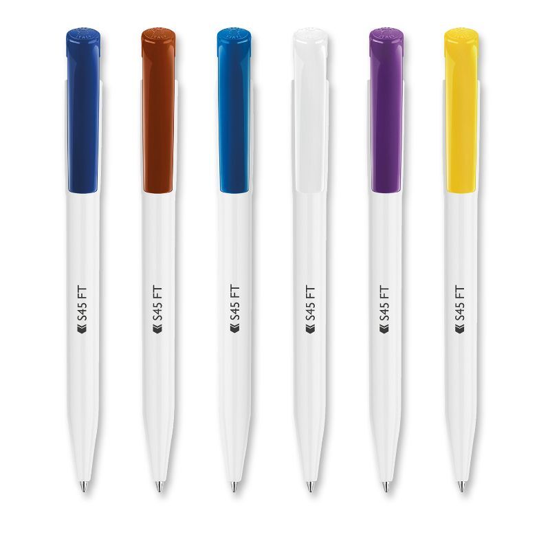 S-45 Retractable Pen with Assorted Colour Clip
