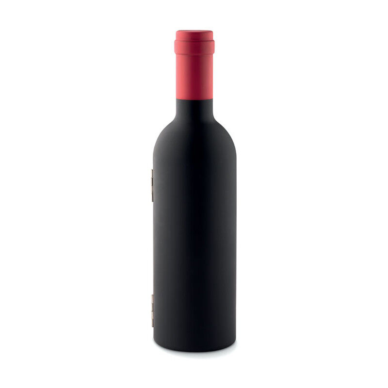 Wine set presented in bottle shaped box