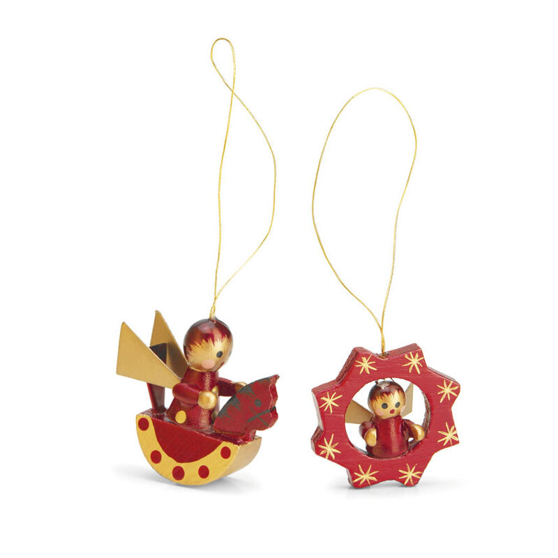 Wooden Christmas Tree Decorations Set