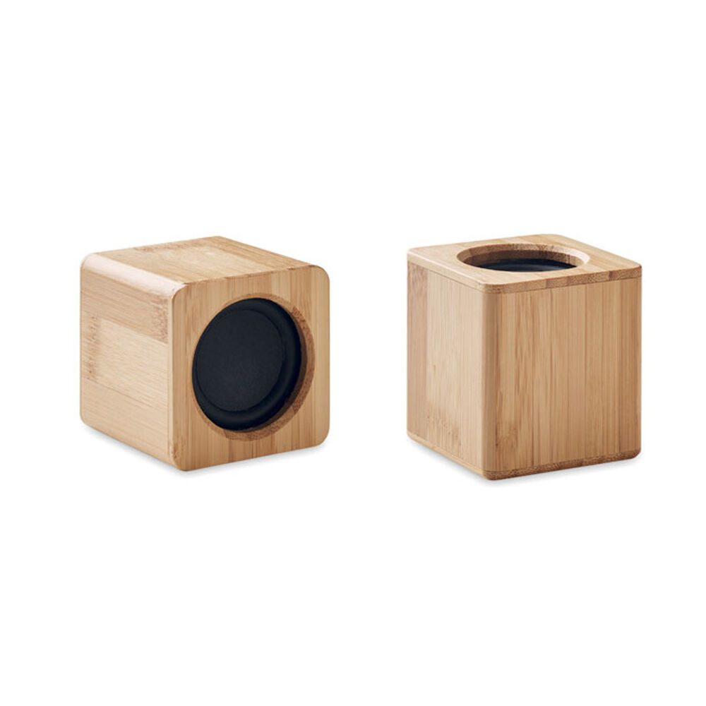 Bamboo Wireless Speaker Set (side view)