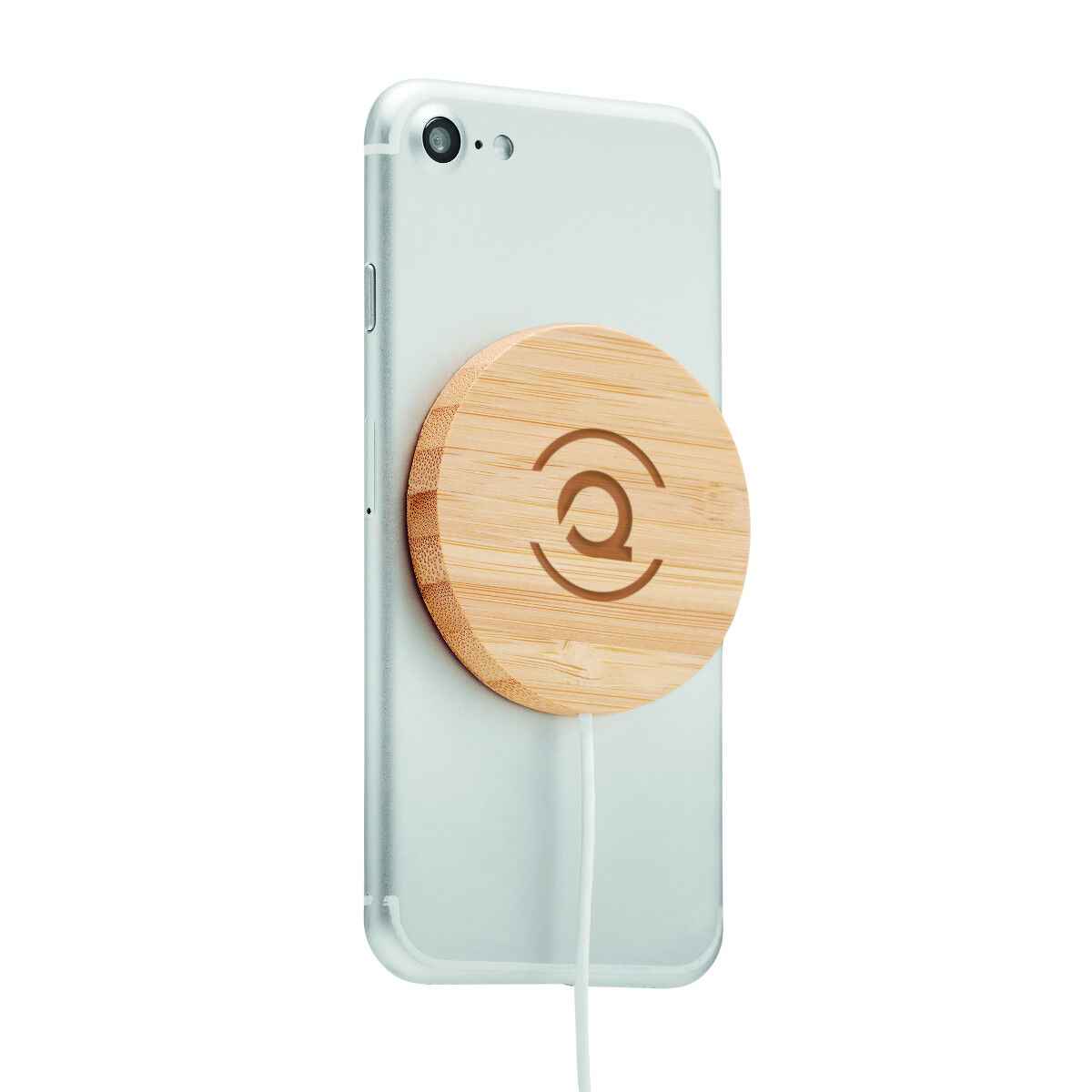 Magnetic bamboo wireless charger (sample branding)