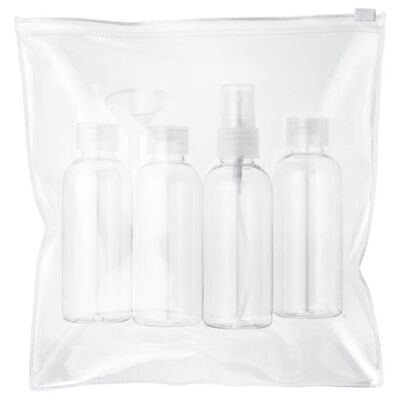 Airline Travel Bag with Plastic Bottles Airline Travel Bag with Plastic Bottles