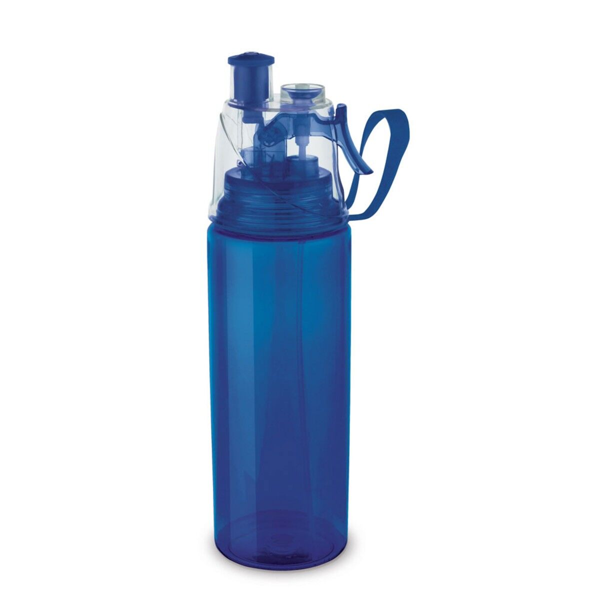 Push-Pull Sports Bottle with Vaporizer  in Blue