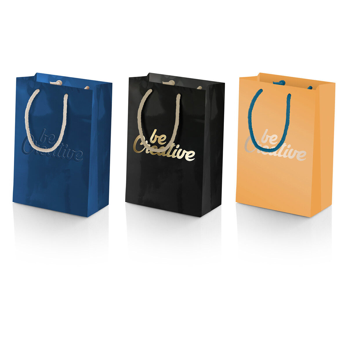 Small custom-made paper shopping bag (sample branding)