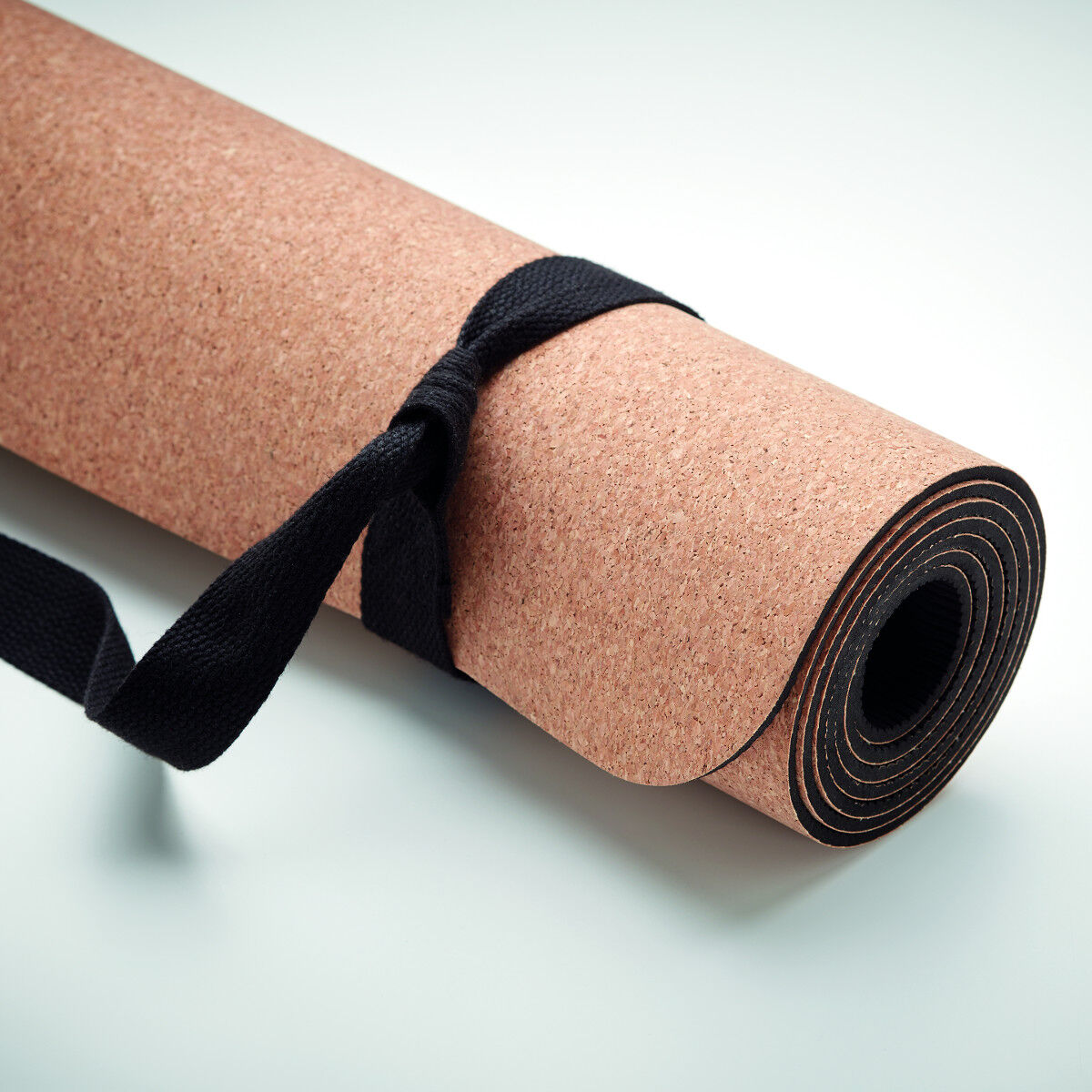 Yoga exercise mat made of cork material