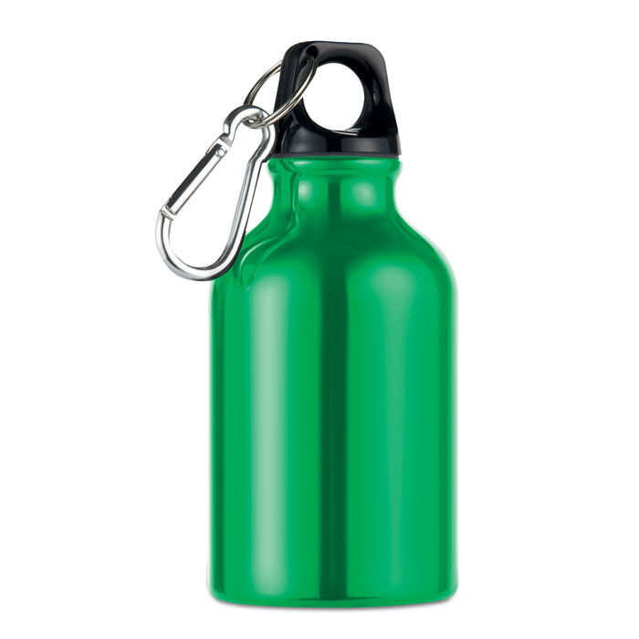 Drinking Bottle with Carabiner (300ml) - Green