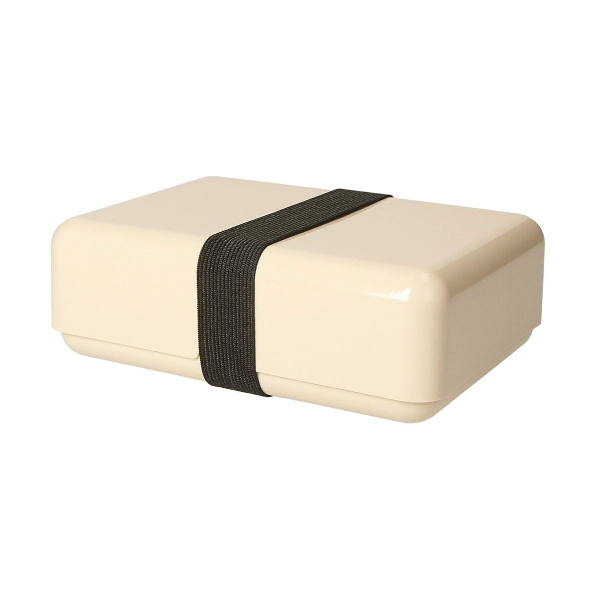 Bioplastic Natural Lunch Box in Apricot with black strap