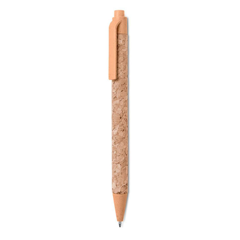 Pen with Cork Barrel Orange