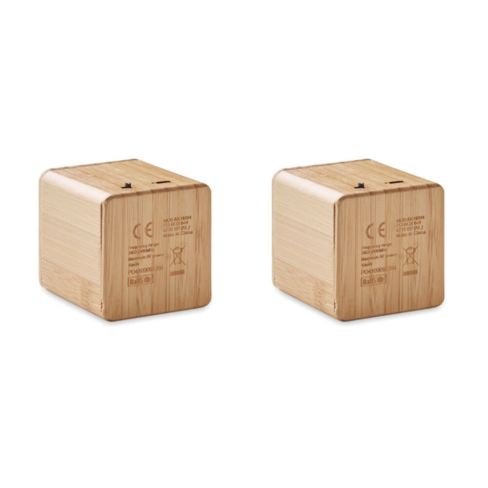 Bamboo Wireless Speaker Set (rear view)