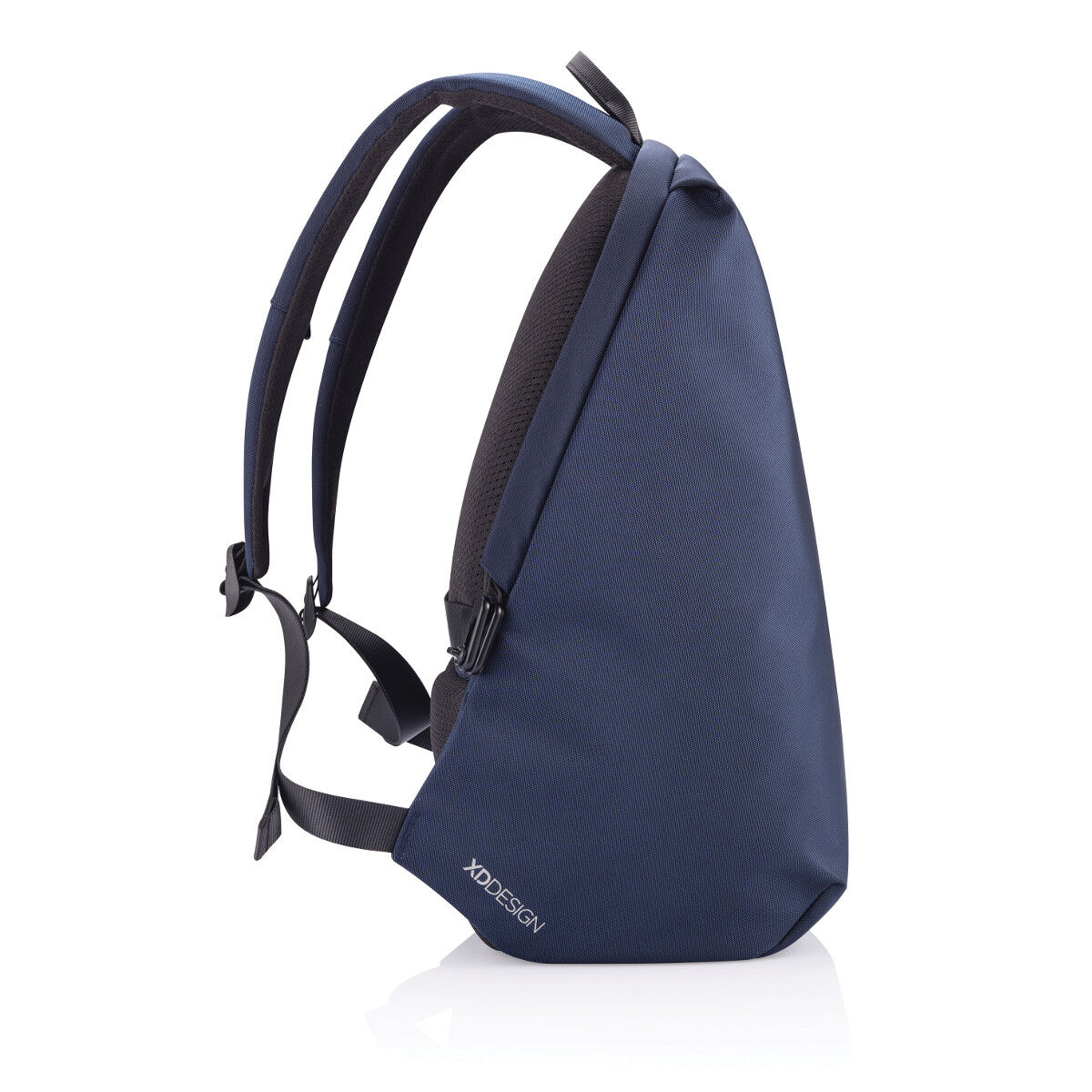 Bobby Soft, anti-theft backpack (navy, sideview)