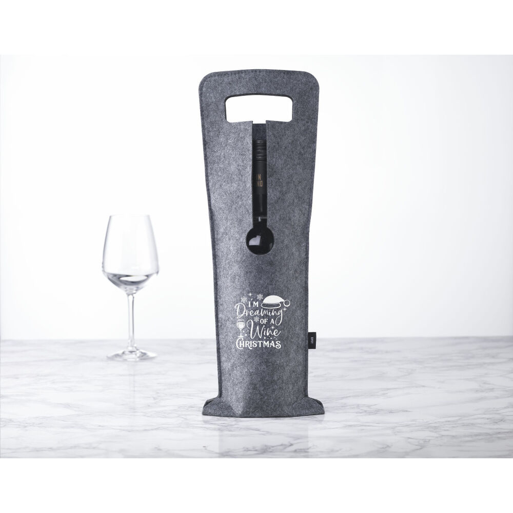 Felt Wine Gift Bag RPET (sample branding)