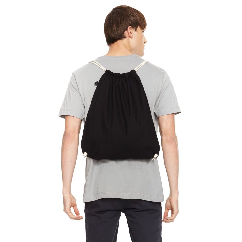 Earth Positive Organic Drawstring Bag - Black