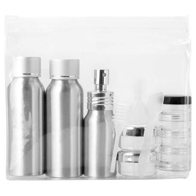 Airline Travel Bag with Aluminium Bottles Airline Travel Bag with Aluminium Bottles