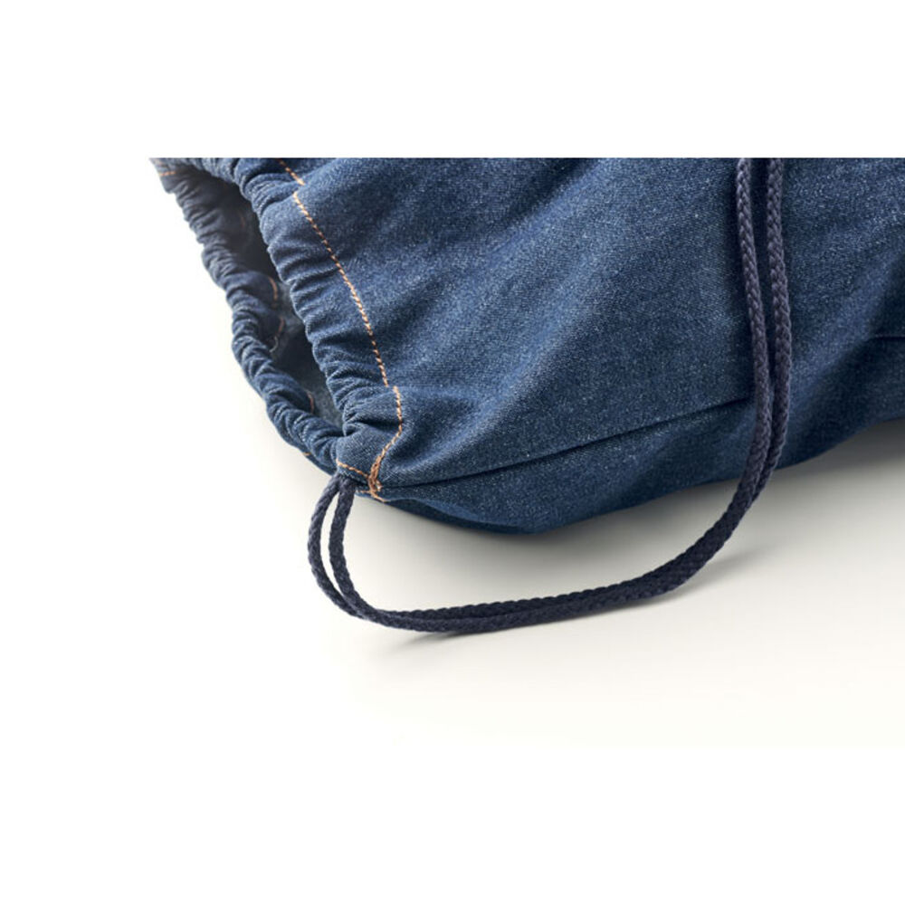 Recycled Denim Drawstring Bag (contrasting thread)