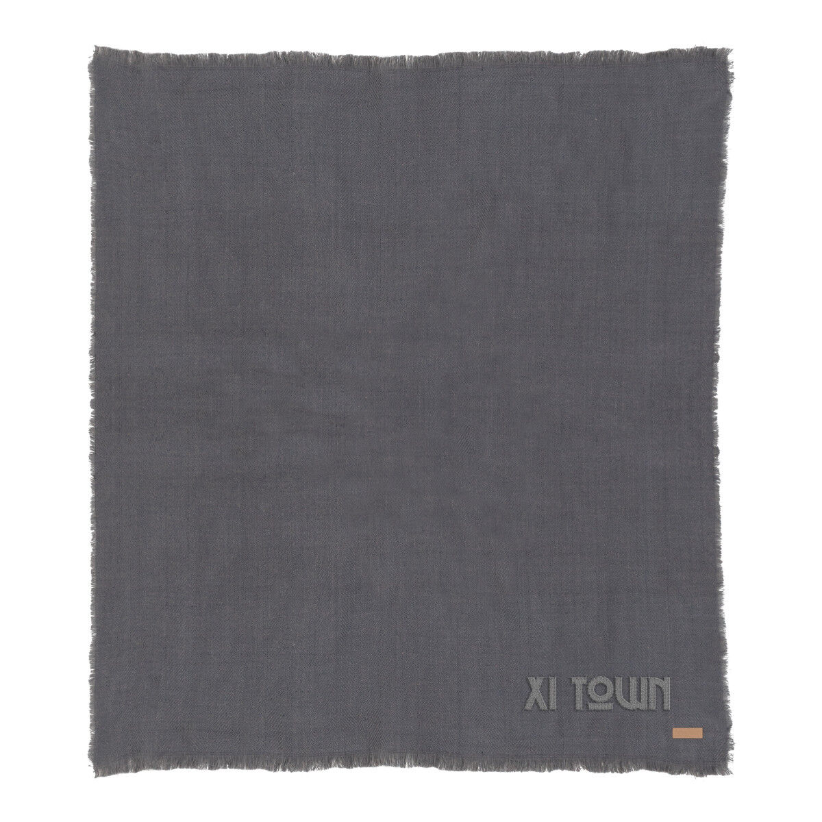 Ukiyo Polylana Woven Blanket (grey with sample branding)
