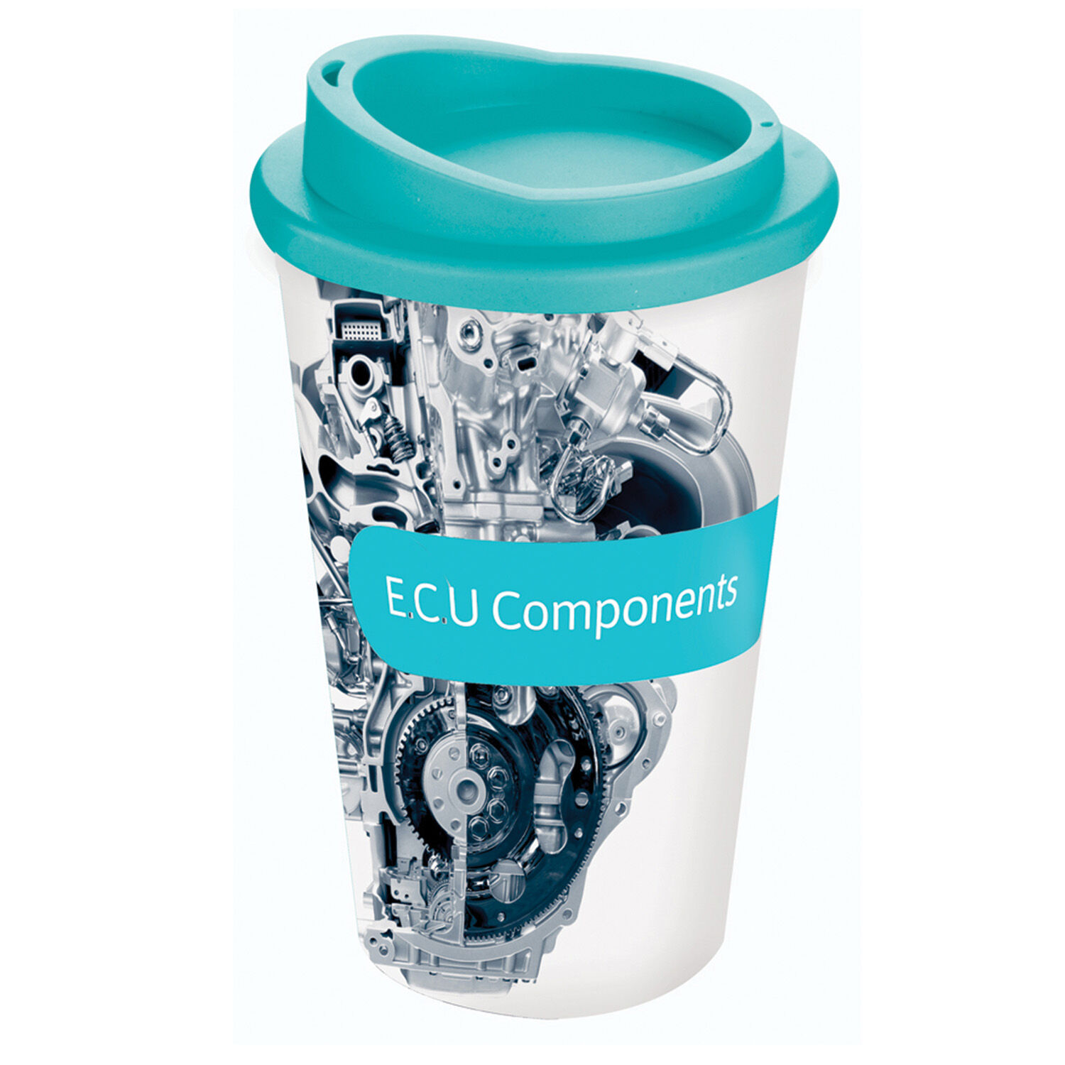 Americano Thermal Coffee Mugs with Printed Bands