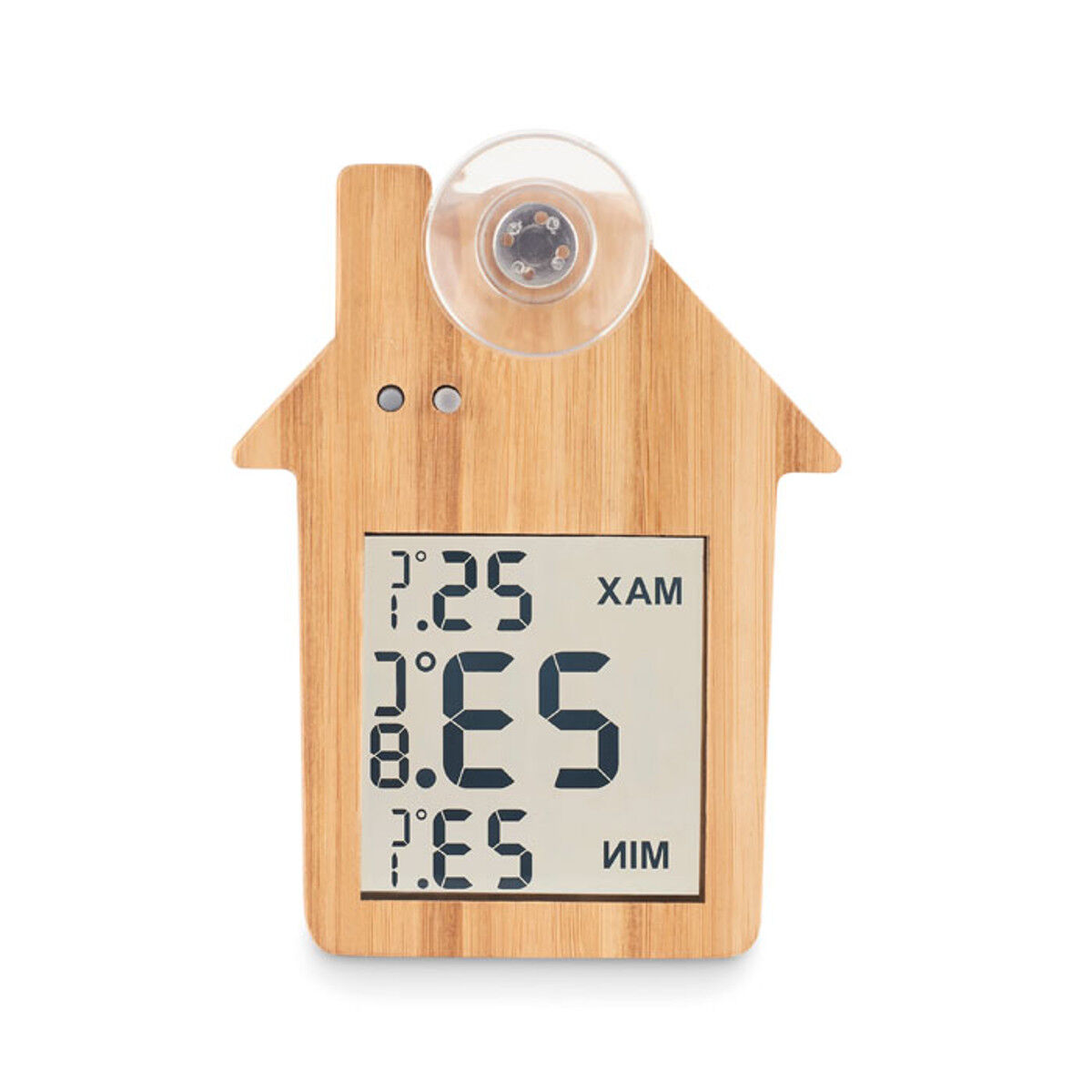 Bamboo House-Shaped Thermometer (reverse)