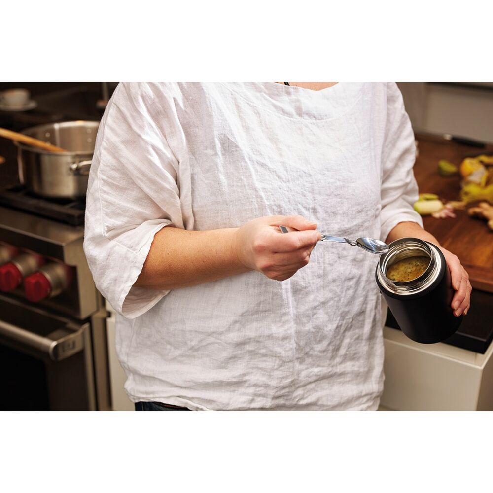 Stainless Steel Soup Flask with Spoon