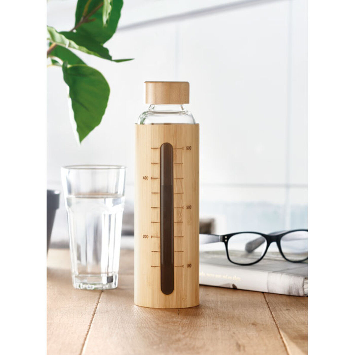  Glass Water Bottle with Bamboo Sleeve