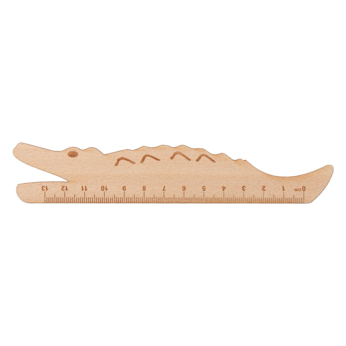 Fun-shaped wooden ruler for kids (crocodile)
