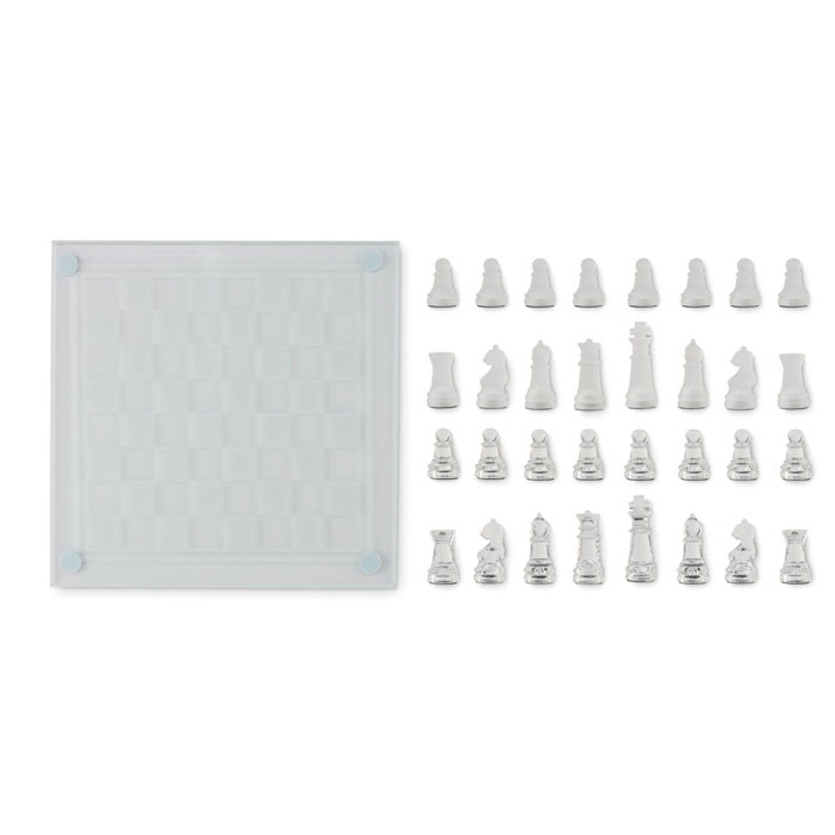 Glass Chess Board Set (top down view)