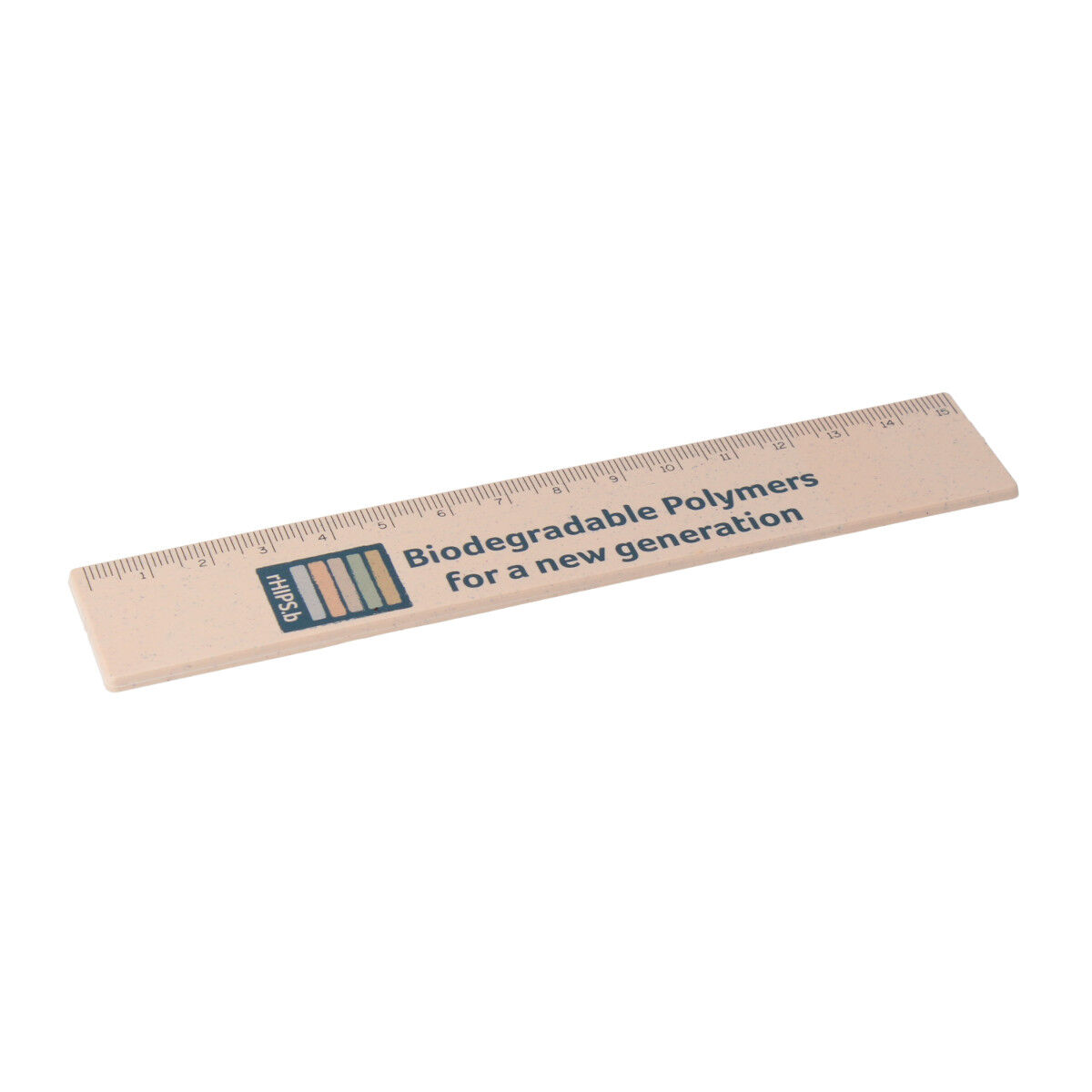 Recycled Plastic rHIPS 15cm Ruler (sample branding)