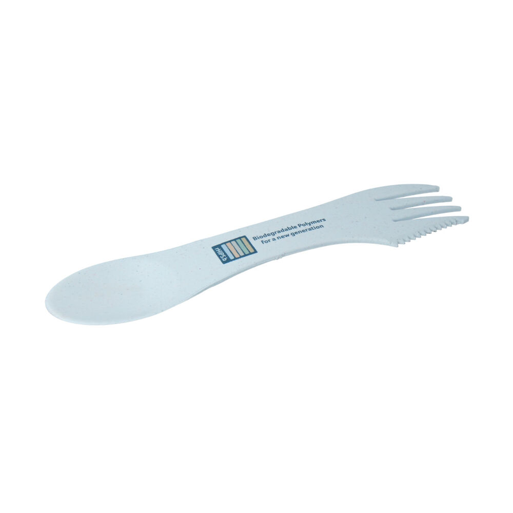 Recycled Plastic rHIPS Spork (colour: sky)