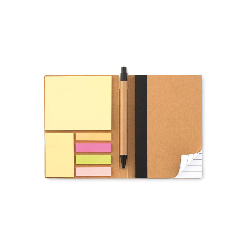 Recycled Tabbed Notebook & Pen