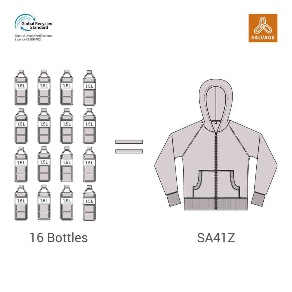 Salvage Recycled Zipped Hoody