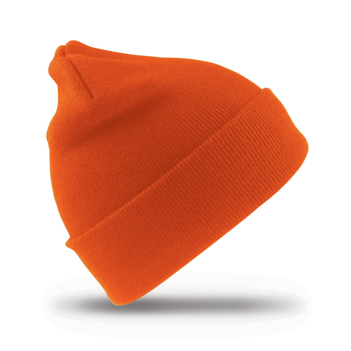 Embroidered Ski Hats - Hi Vis Orange